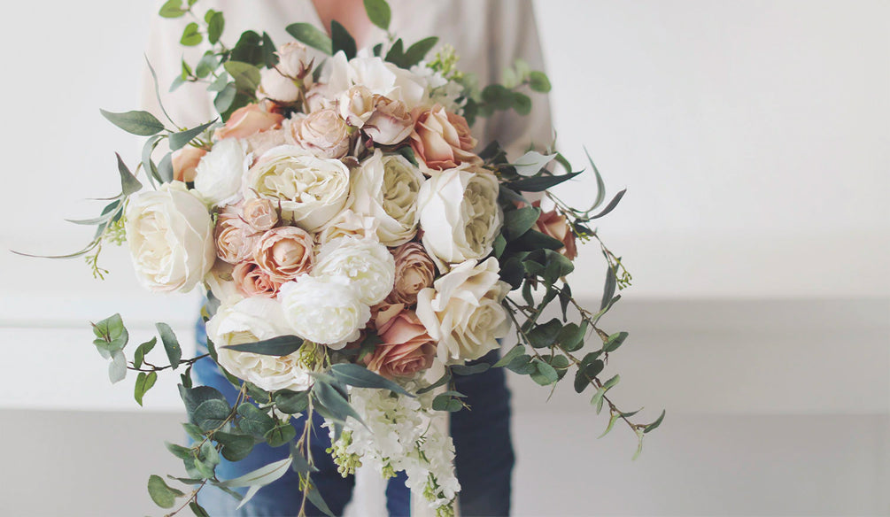 Wedding Bouquet With Fake Flowers