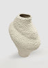 Textured Ceramic Vase in Cream Beige