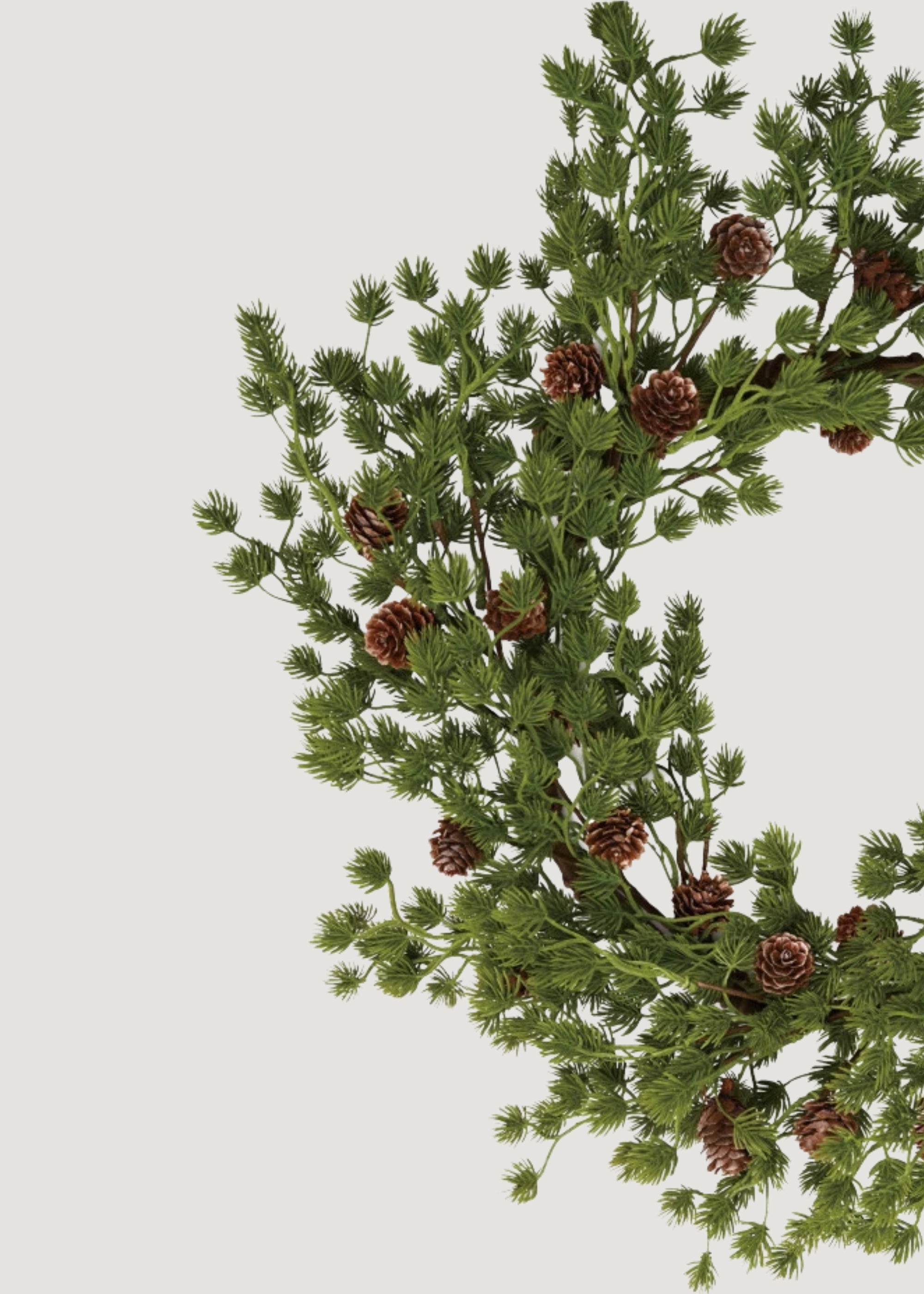 Faux Fir and Pine Cone Wreath