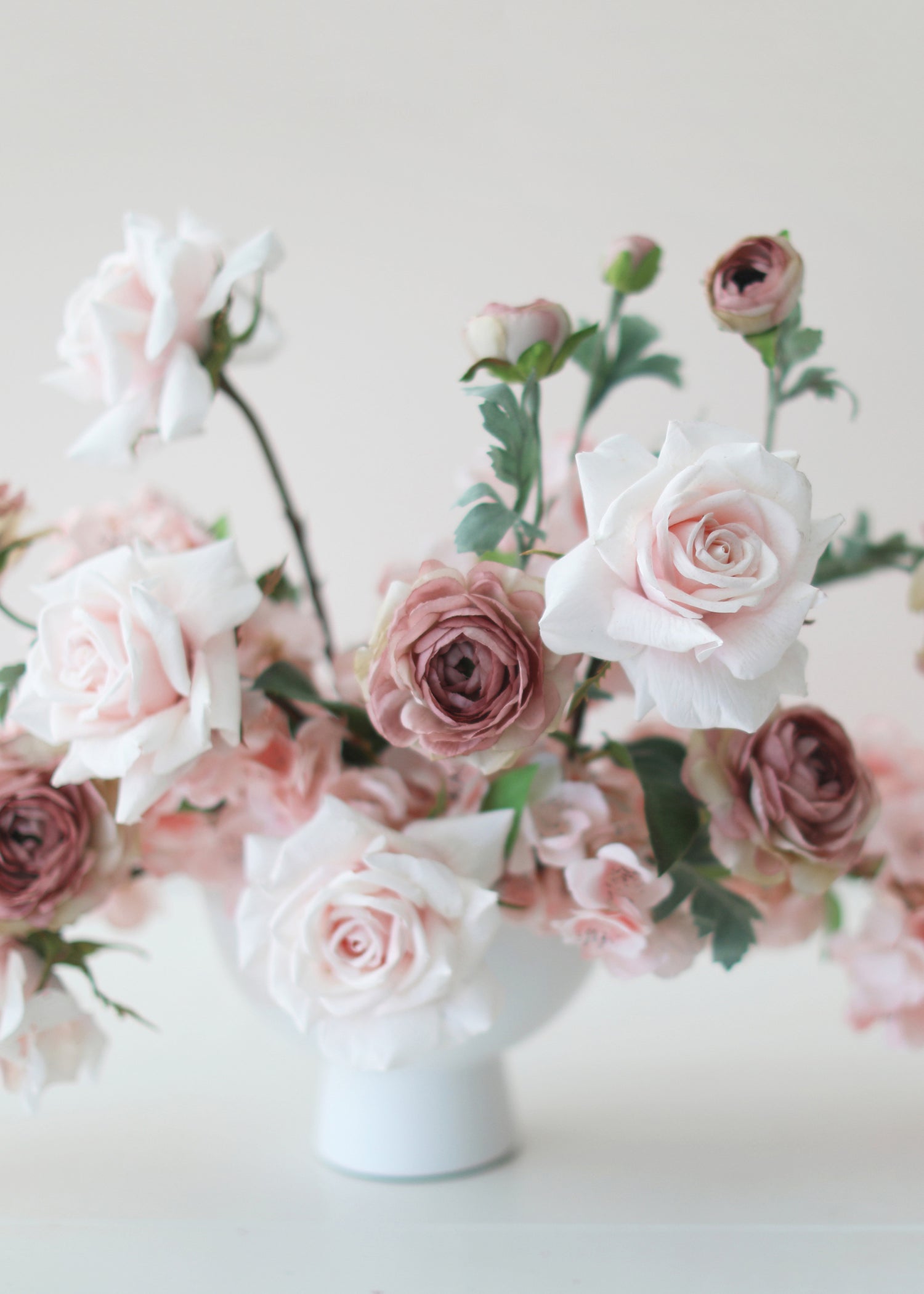 Deluxe Real Touch Rose in Soft Pink - 29"