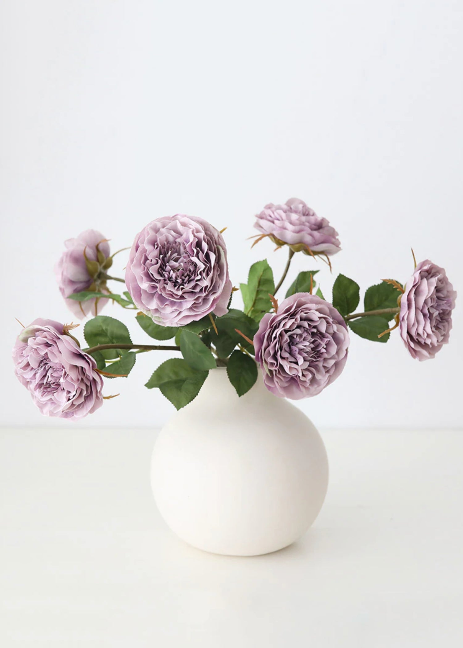 Lavender Artificial Cabbage Roses