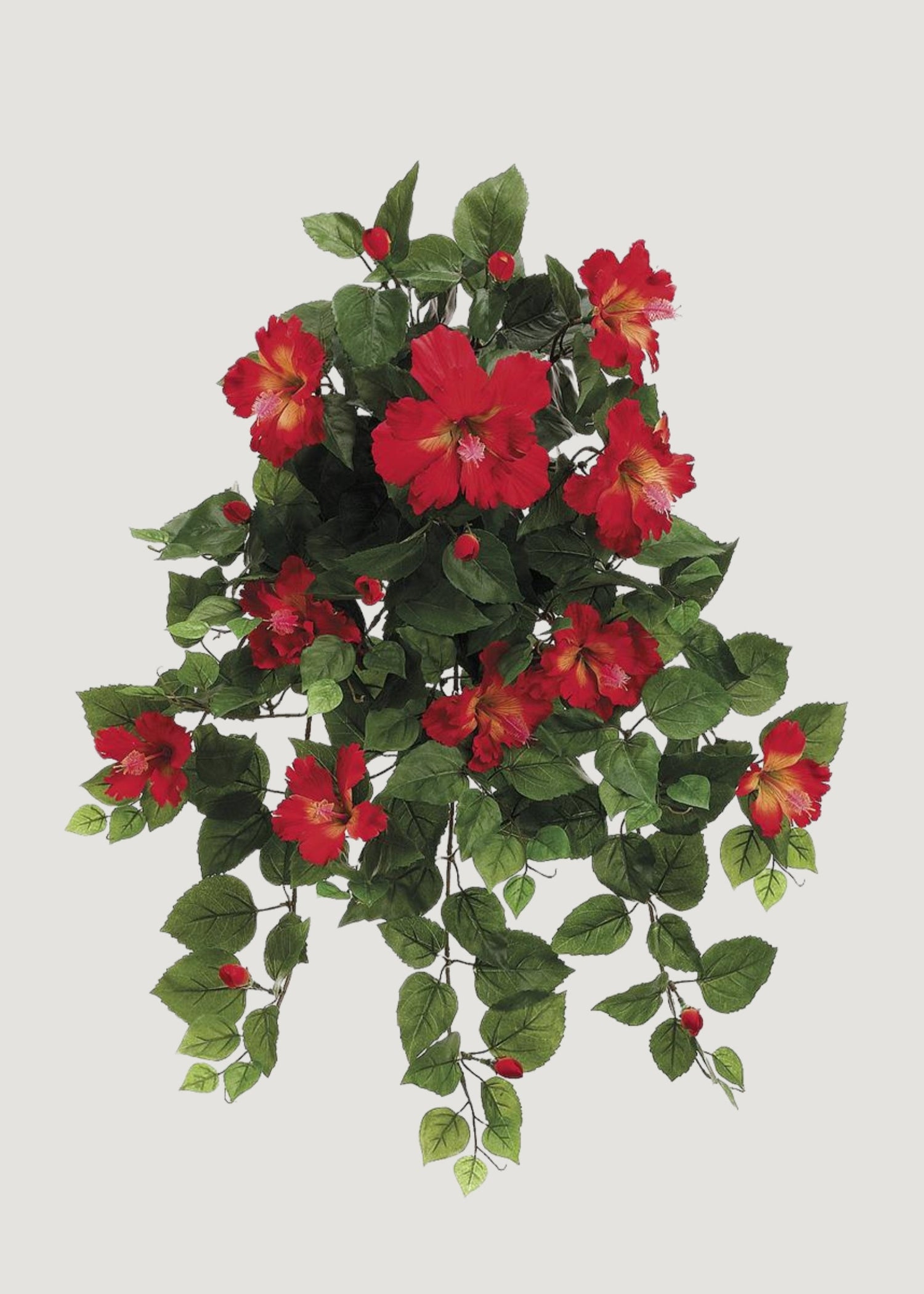 Red Artificial Hibiscus Bush