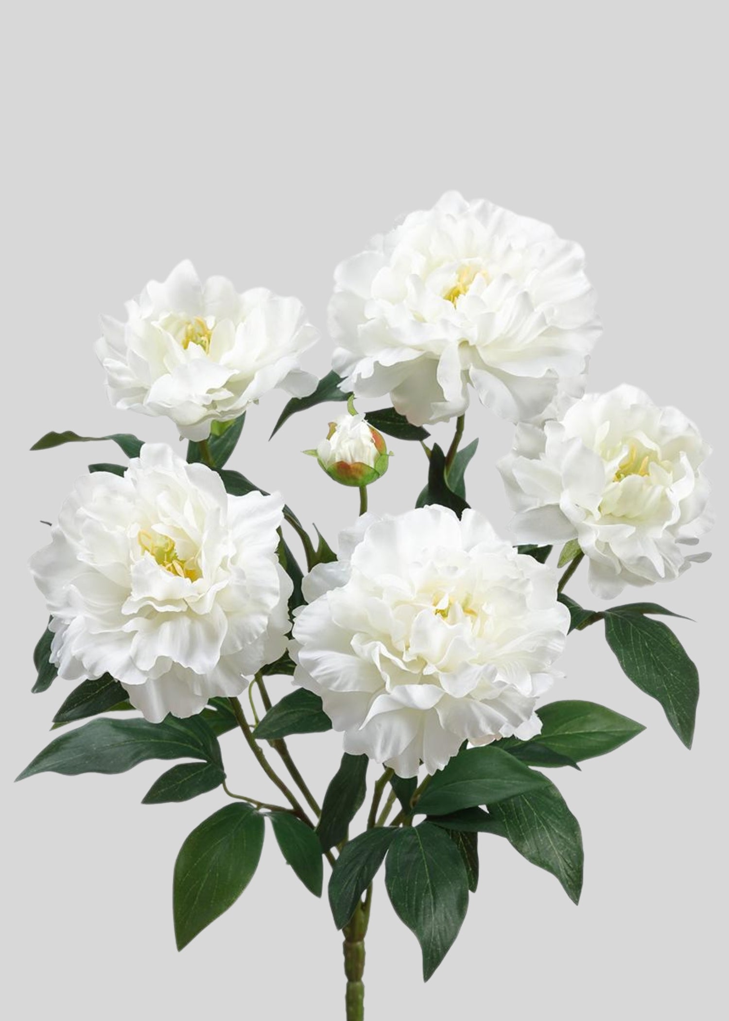 Artificial Peony Flower Bush in White