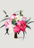 Faux Peony and Eucalyptus Bouquet