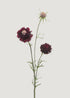 Fake Scabiosa Wildflowers in Eggplant