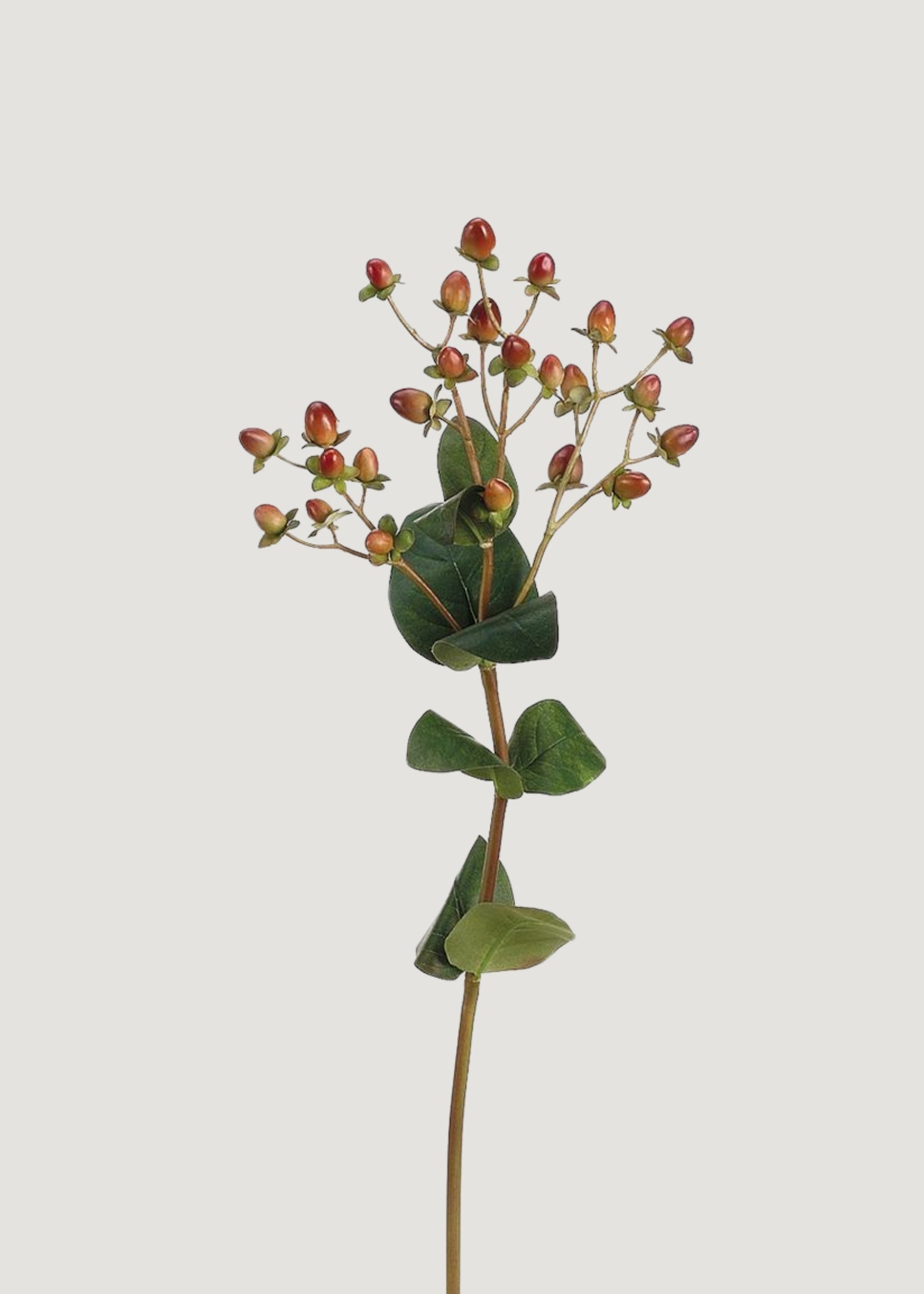 Burgundy Fake Hypericum Berry Branch
