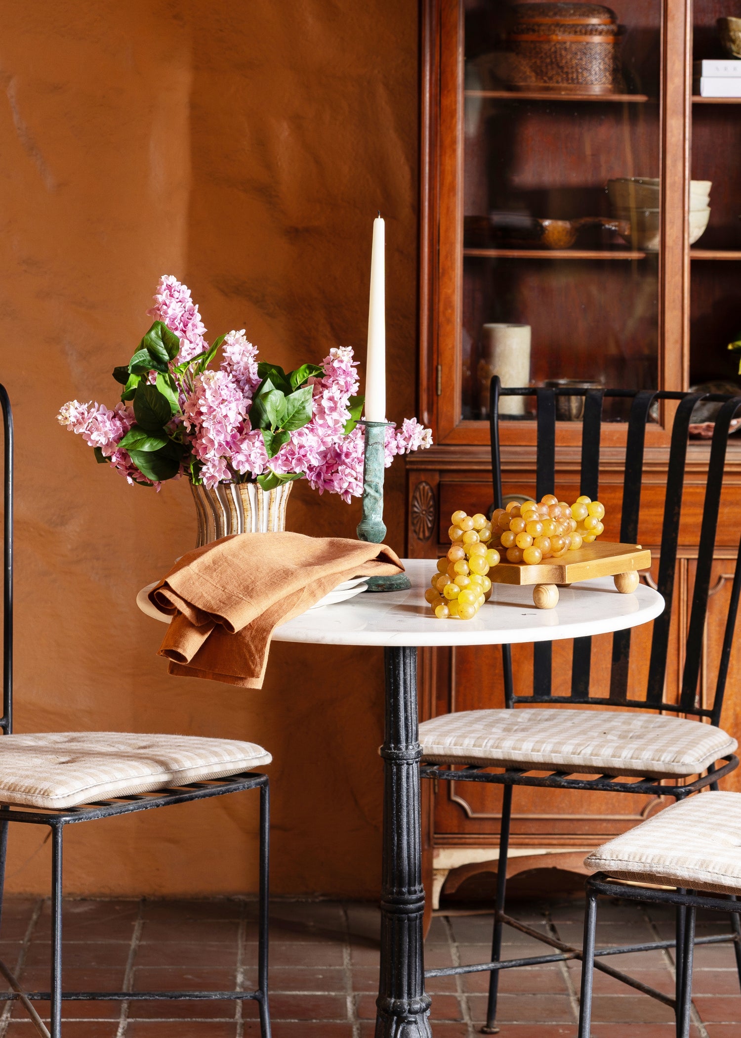 Fake Lilacs Arranged Outdoors