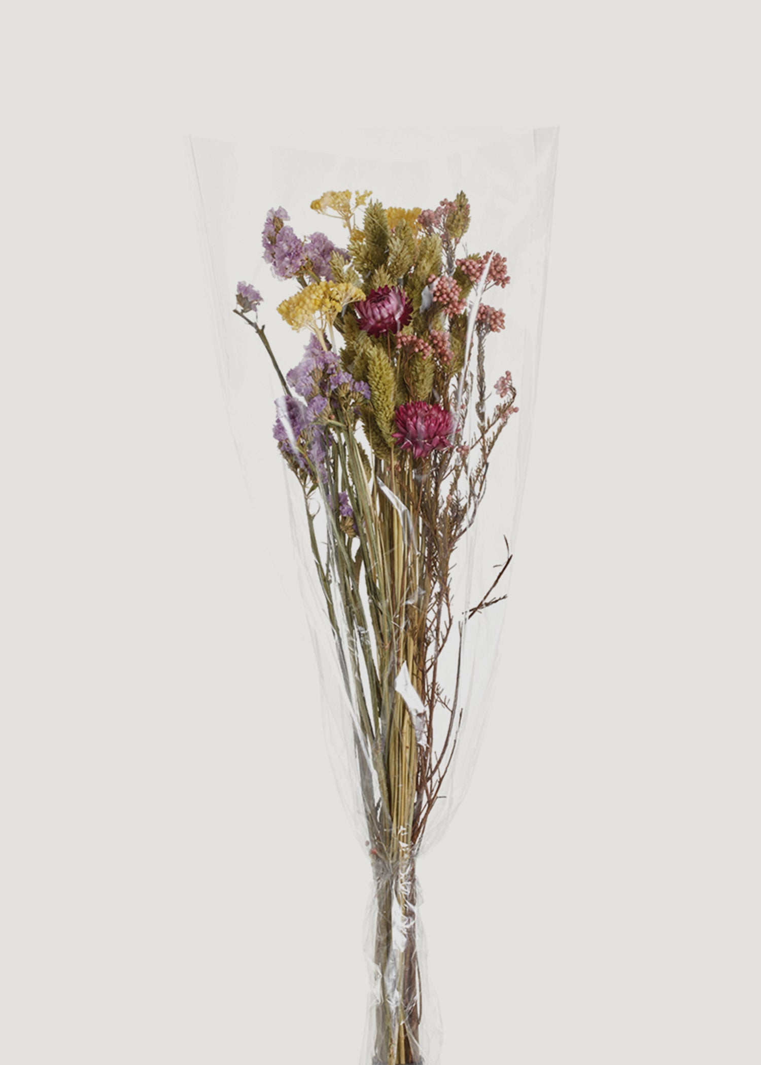 Pink and Purple Dried Floral Bundle of Preserved Flowers