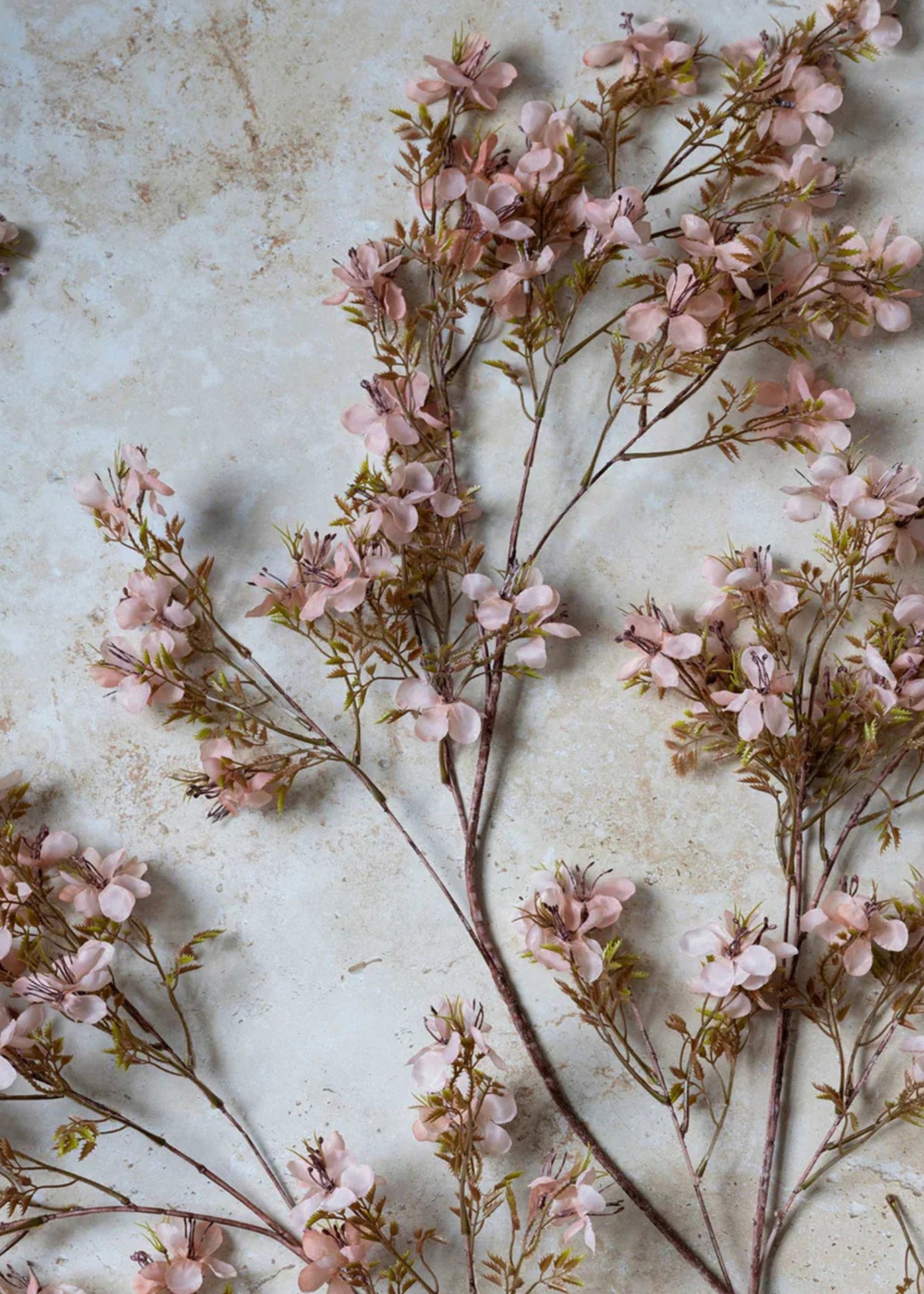 Pink Faux Prunus Blossoms