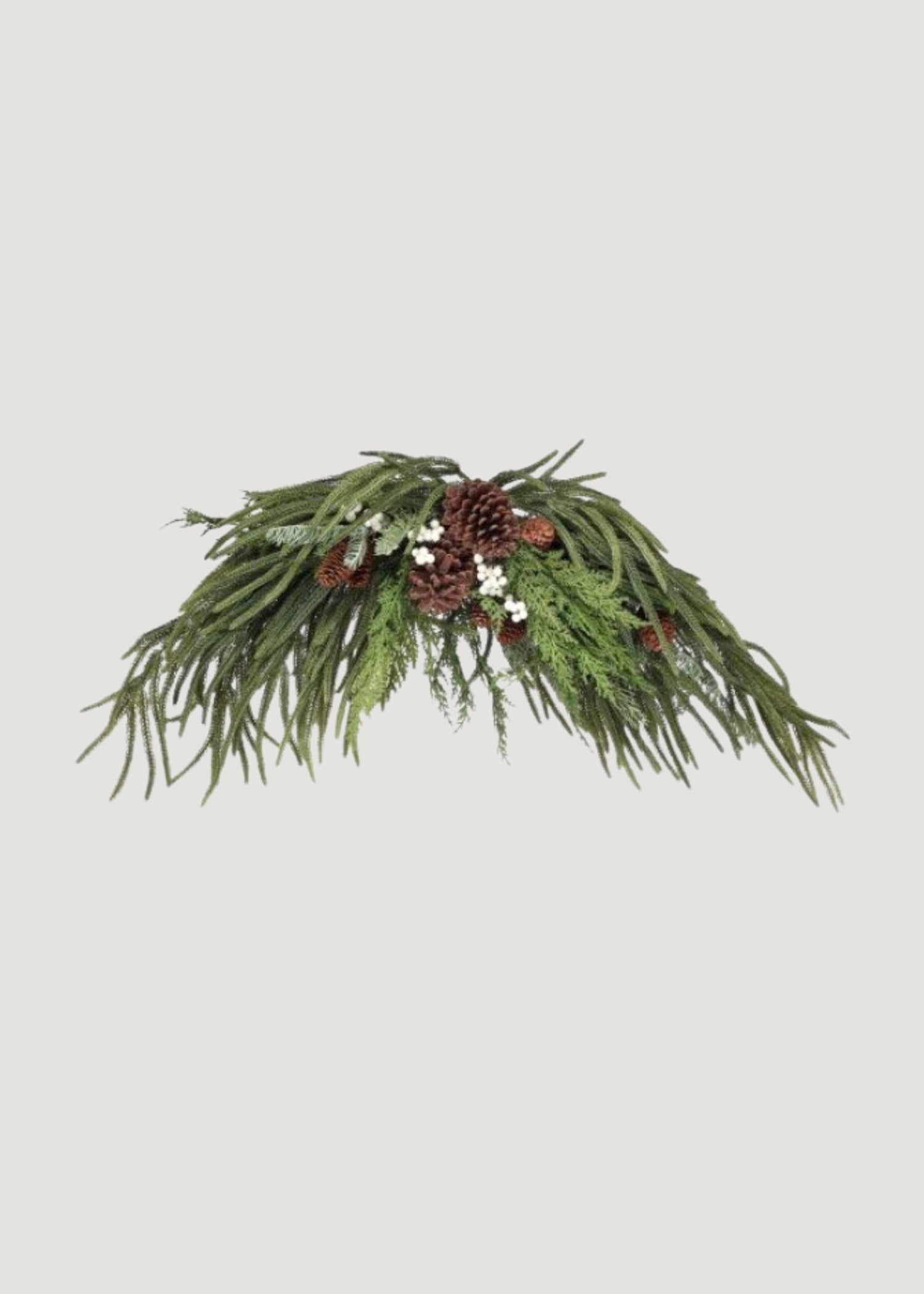 Faux Real Touch Winter Evergreen Swag with Berries