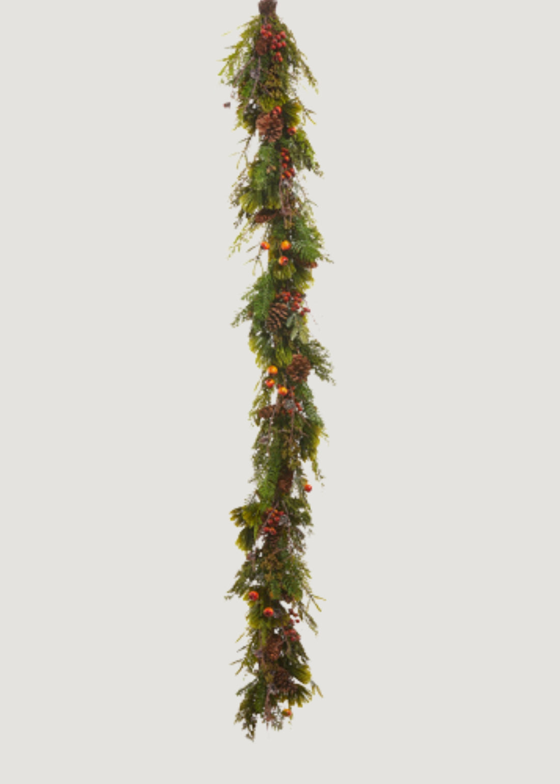 Artificial Winter Garland with Pinecones and Berries