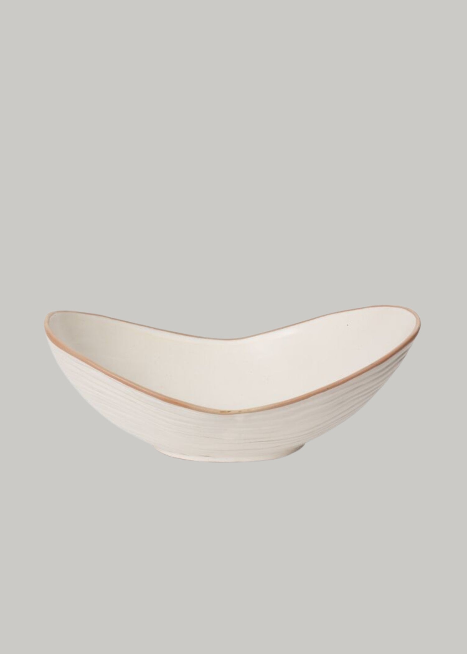 Glazed Matte White Ceramic Wide Bowl