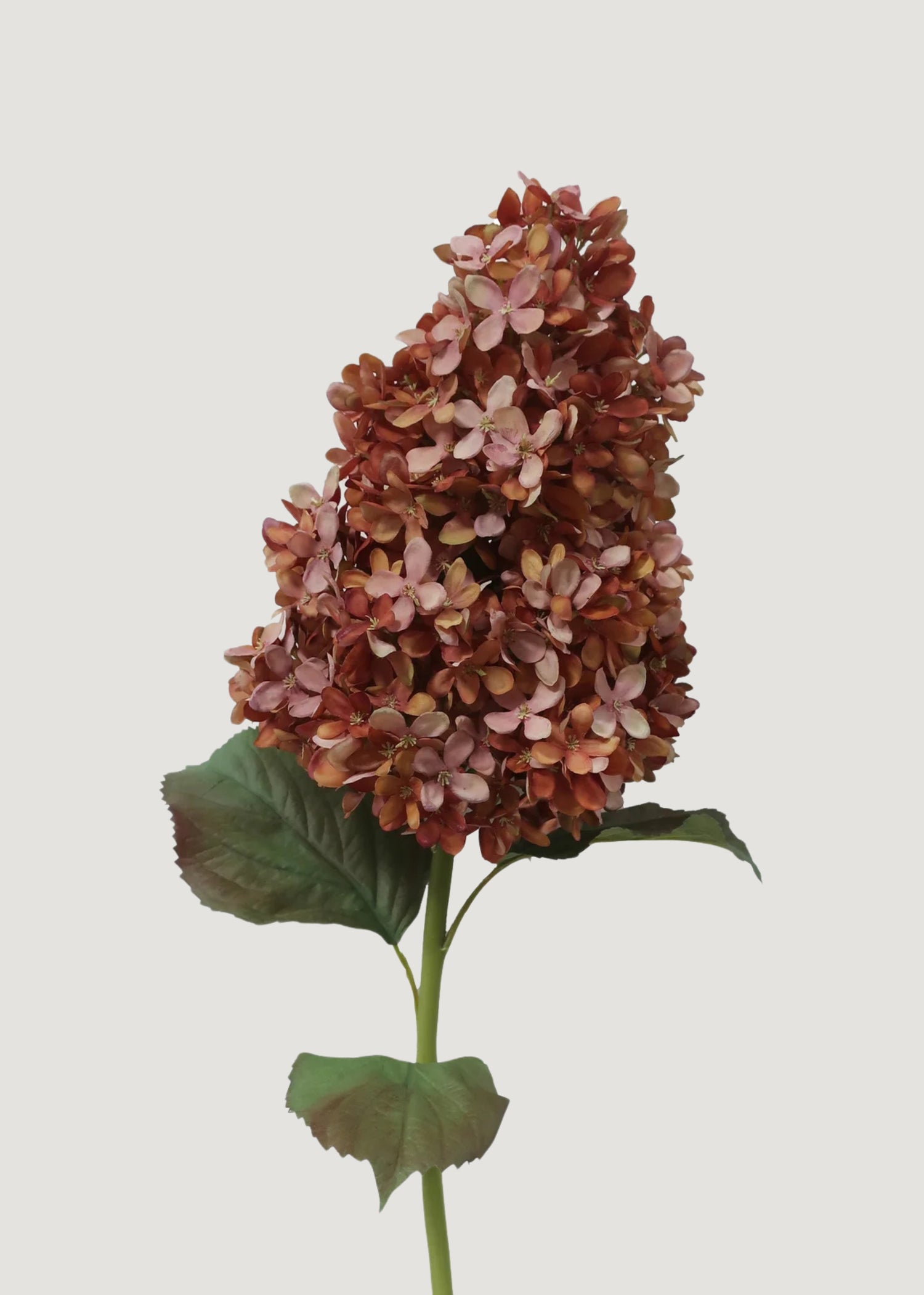Fake Flowers Dried Look Hydrangea in Mauve Brown