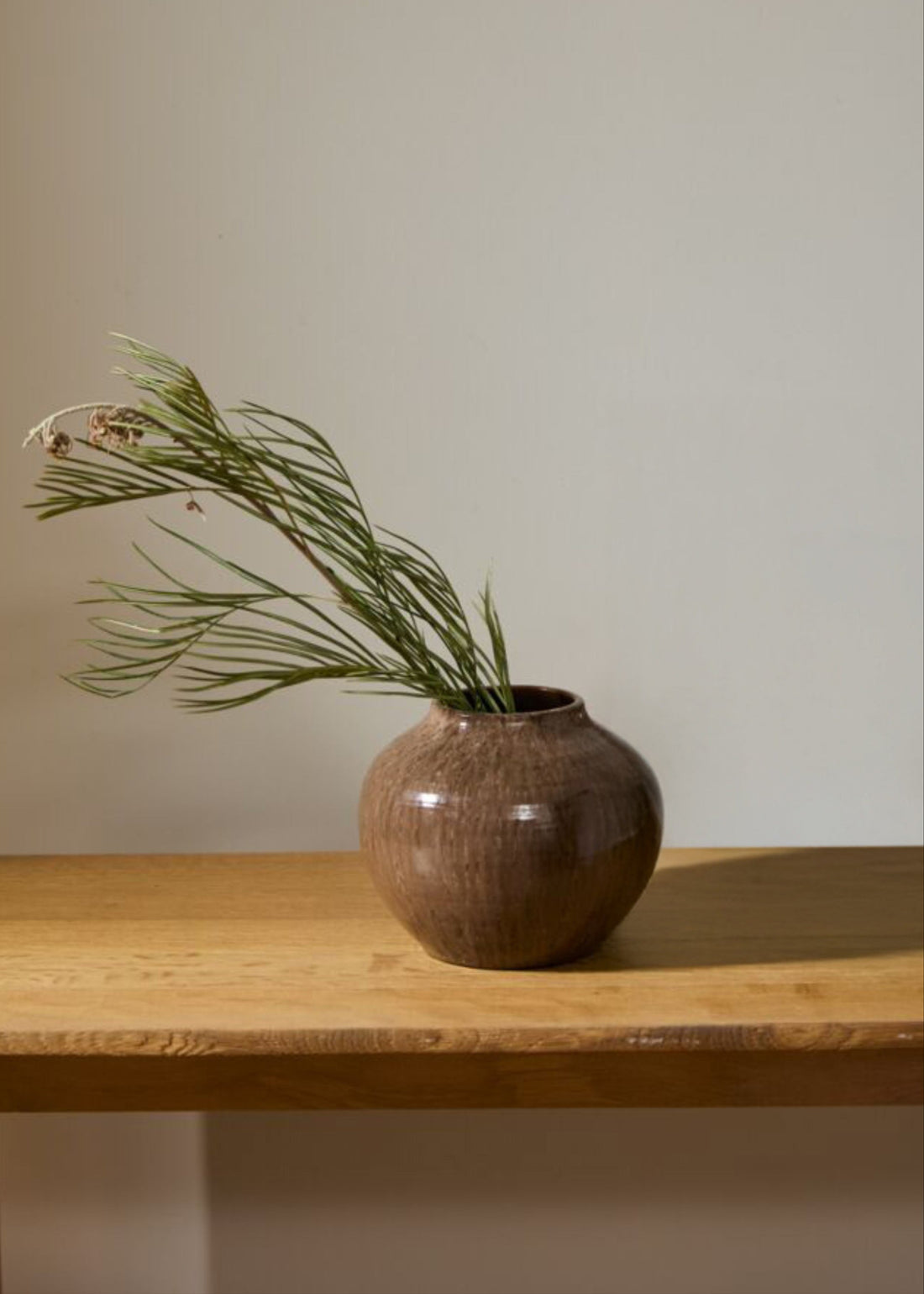 Glossy Brown Vase