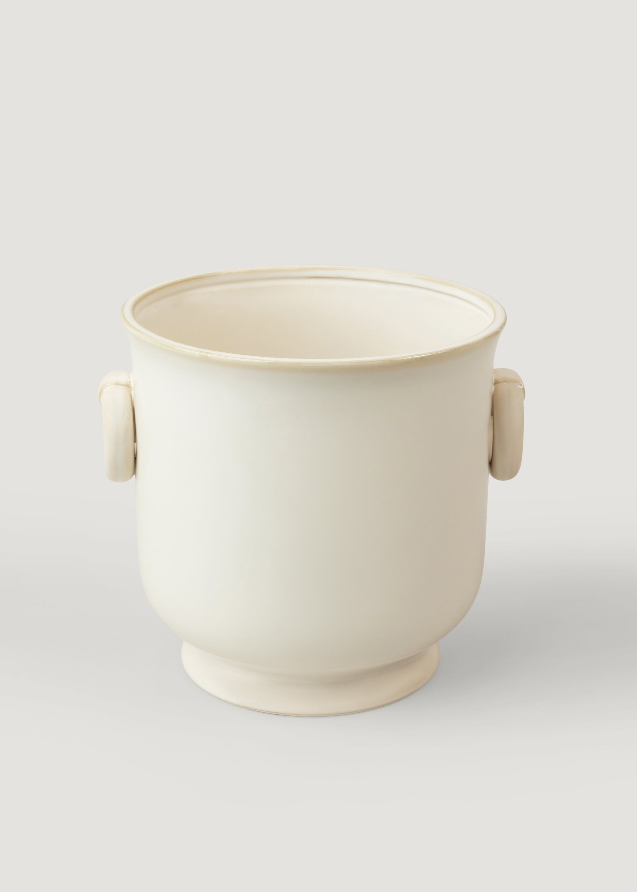 Large Ceramic Cache Pot in Cream at Afloral