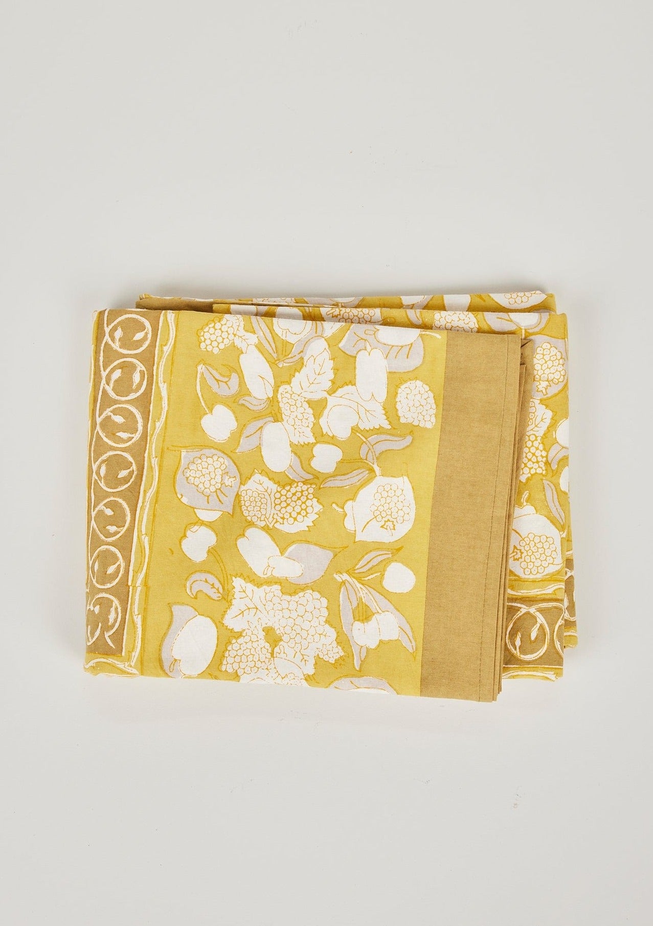 Afloral Dining Decor Tablecloth in Grey and Mustard