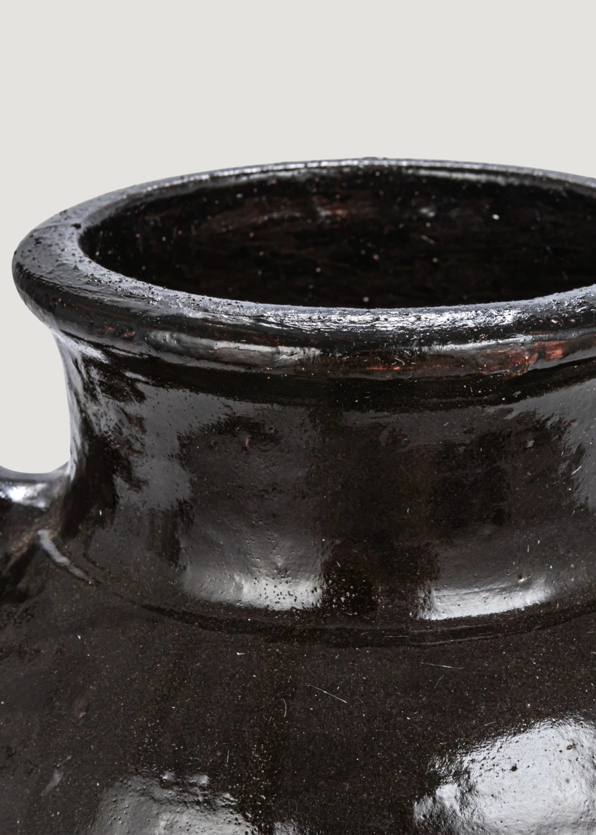 Close-up of the Distressed Clay Vase