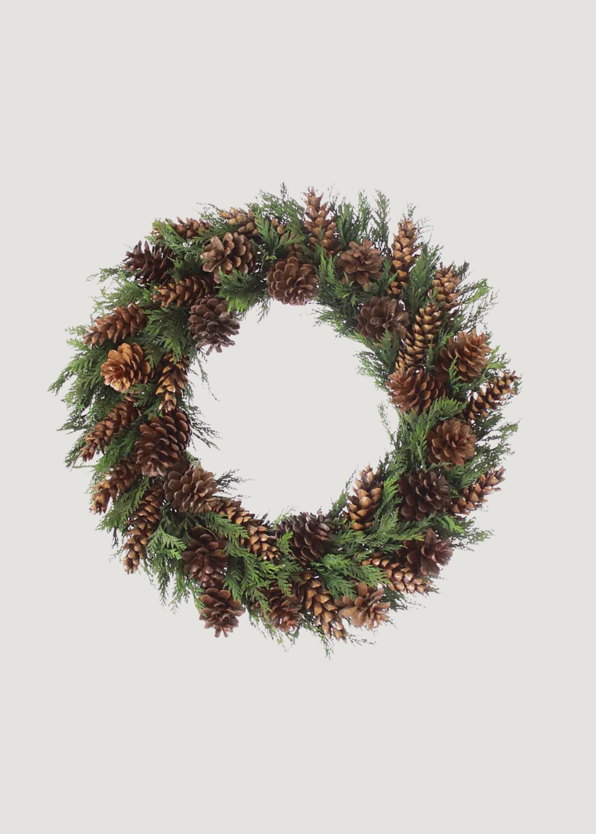 Preserved Cedar and Pine Cone Wreath