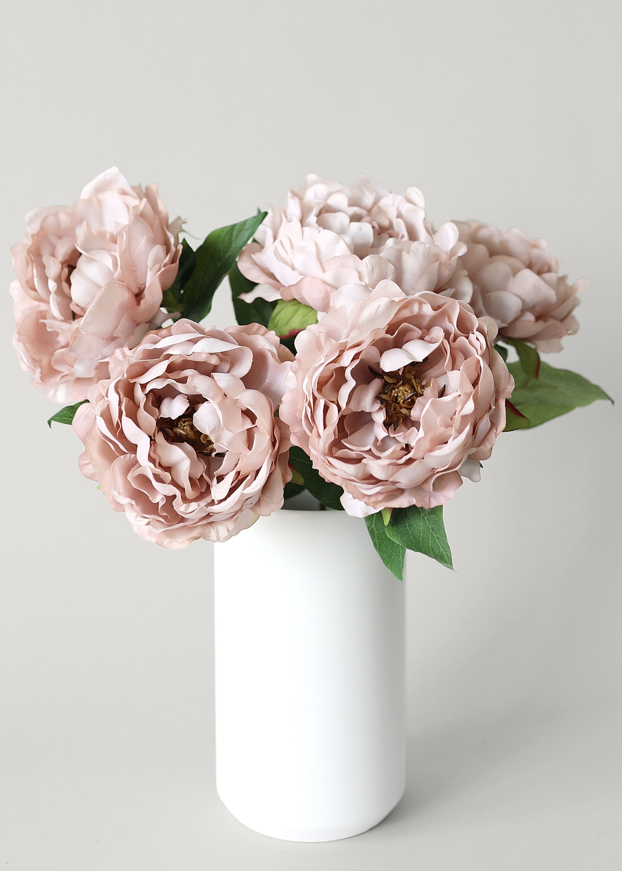 Faux Peonies in Beige