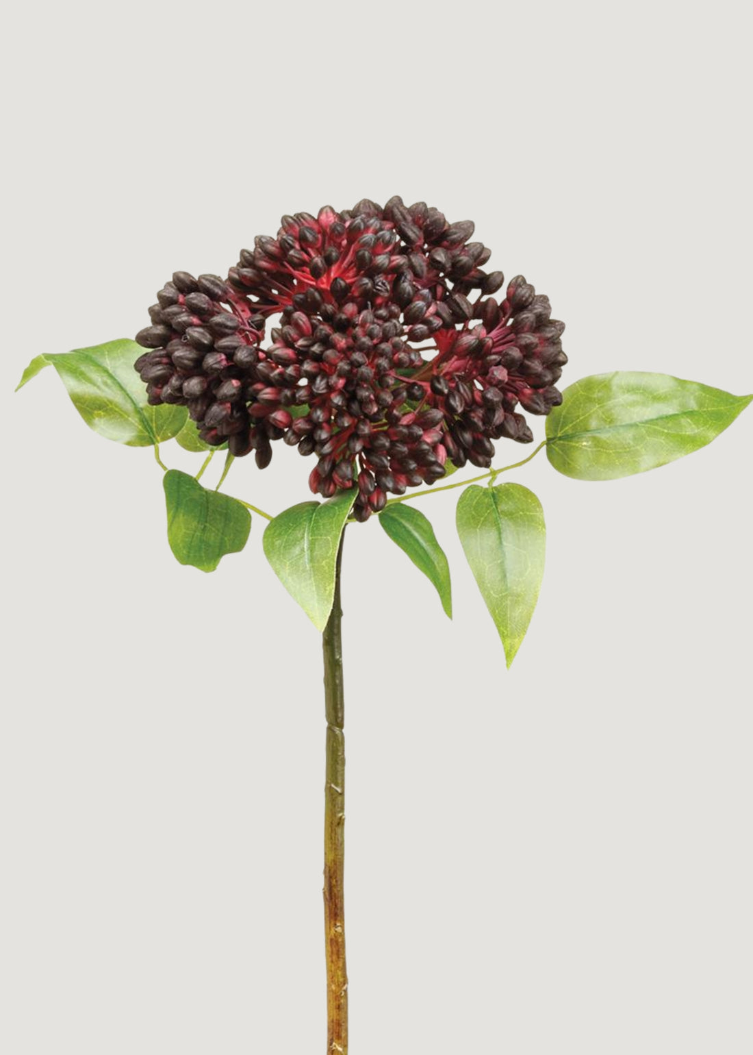Artificial Sedum Succulent in Burgundy