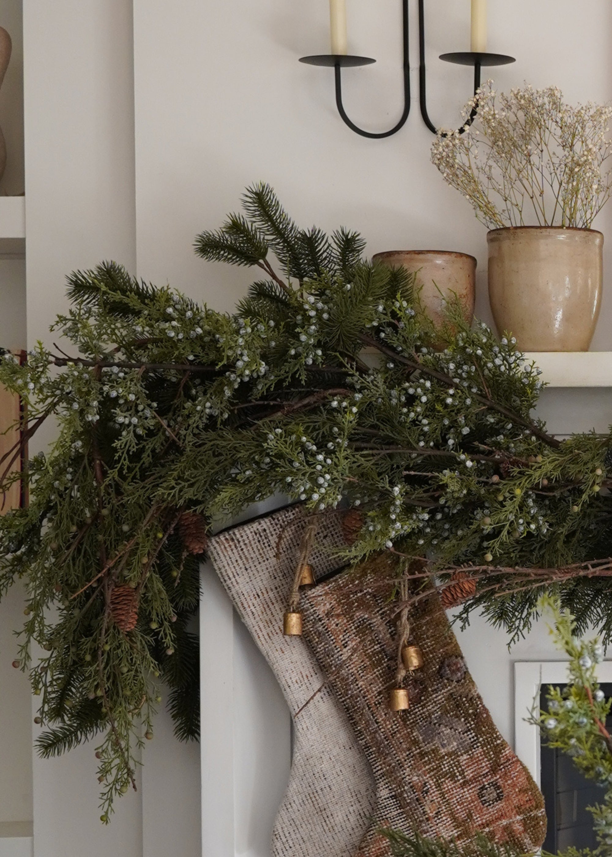 Mantel Garland of Blue Spruce, Cedar, and Juniper