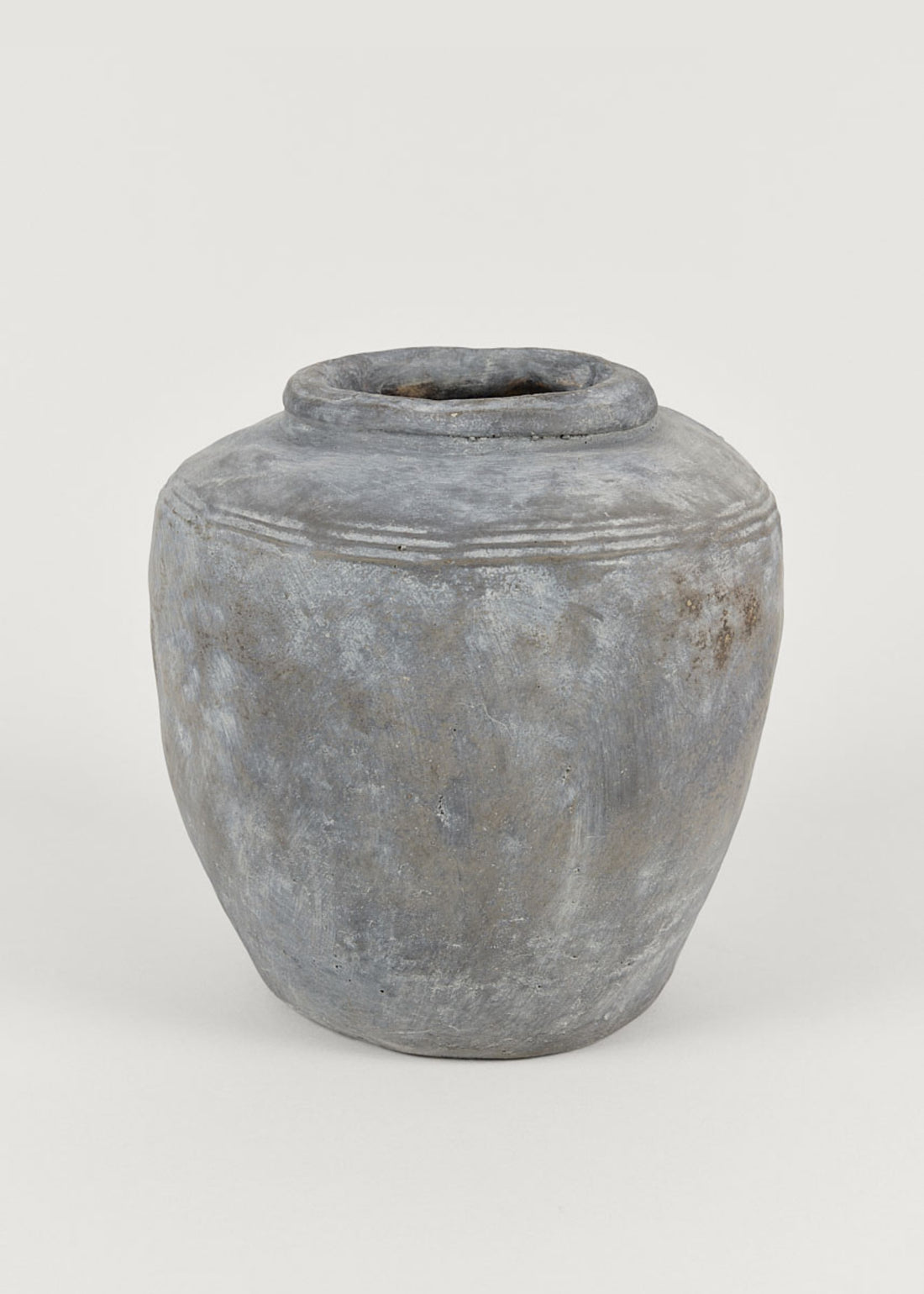 Rustic Textured Grey Concrete Vase at Afloral