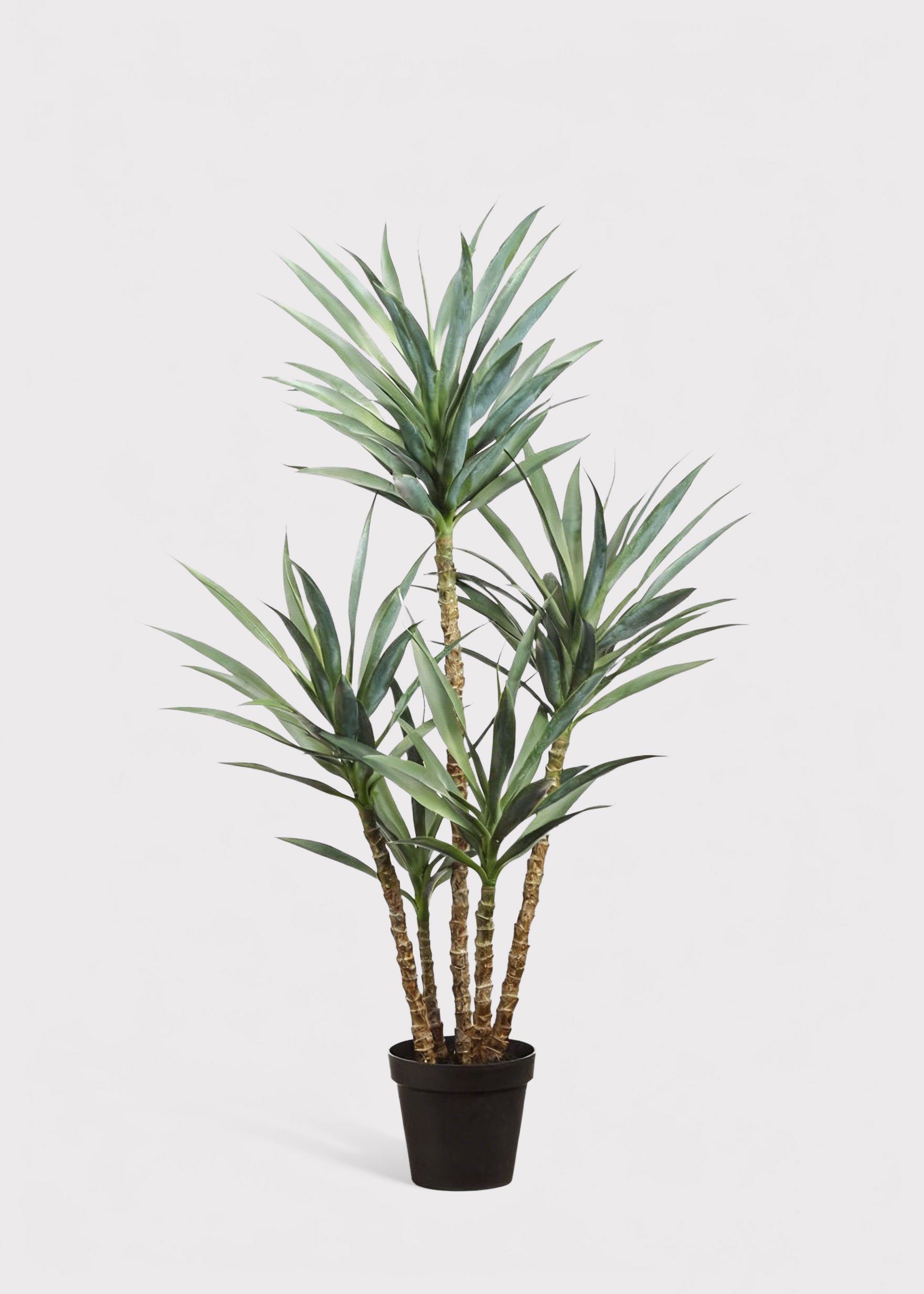 5' Yucca Artificial Plant w/Plastic Pot -Green