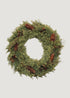 Artificial Pine Holiday Wreath with Cones