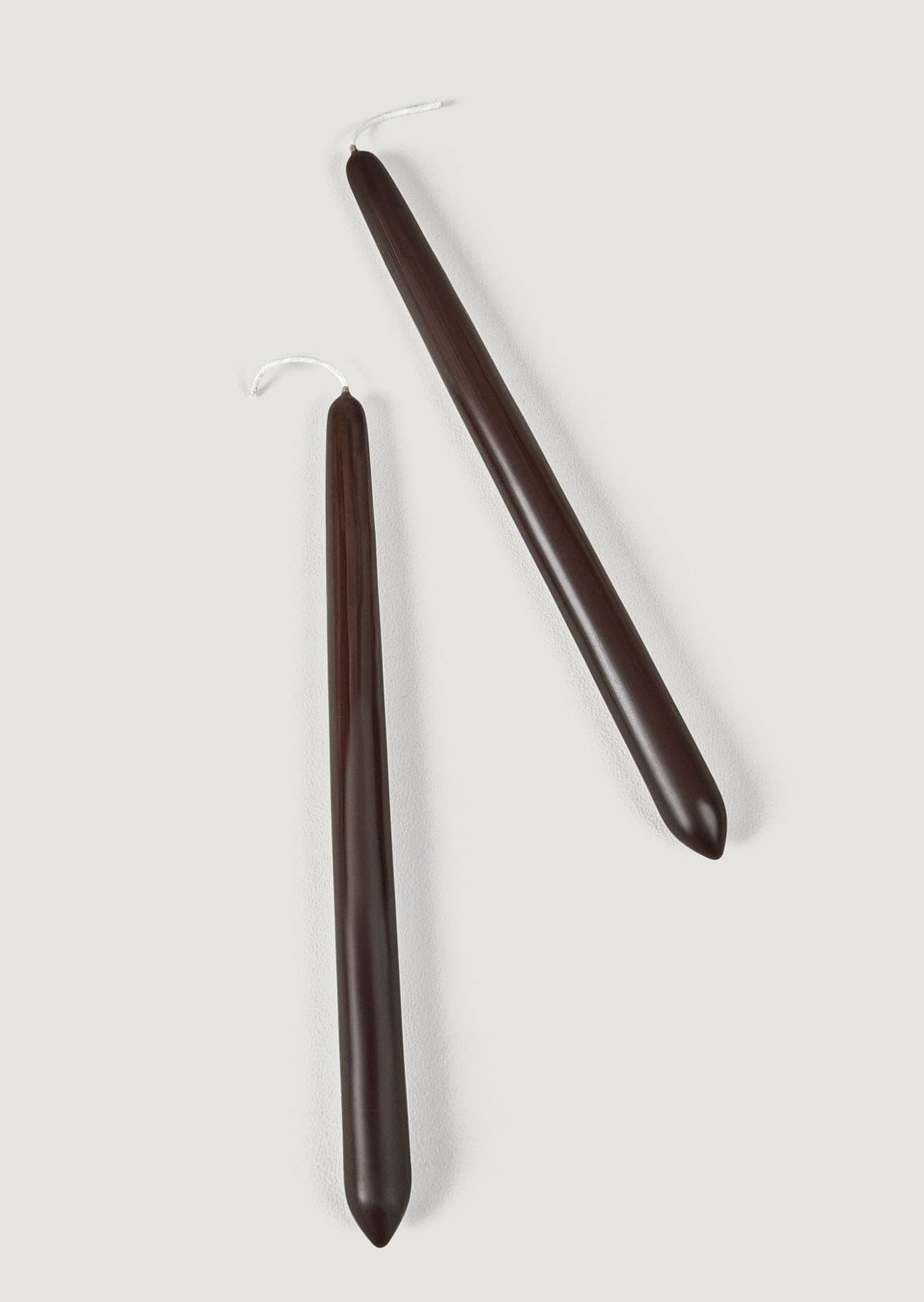 Two 10" Beeswax Taper Candles in Chestnut