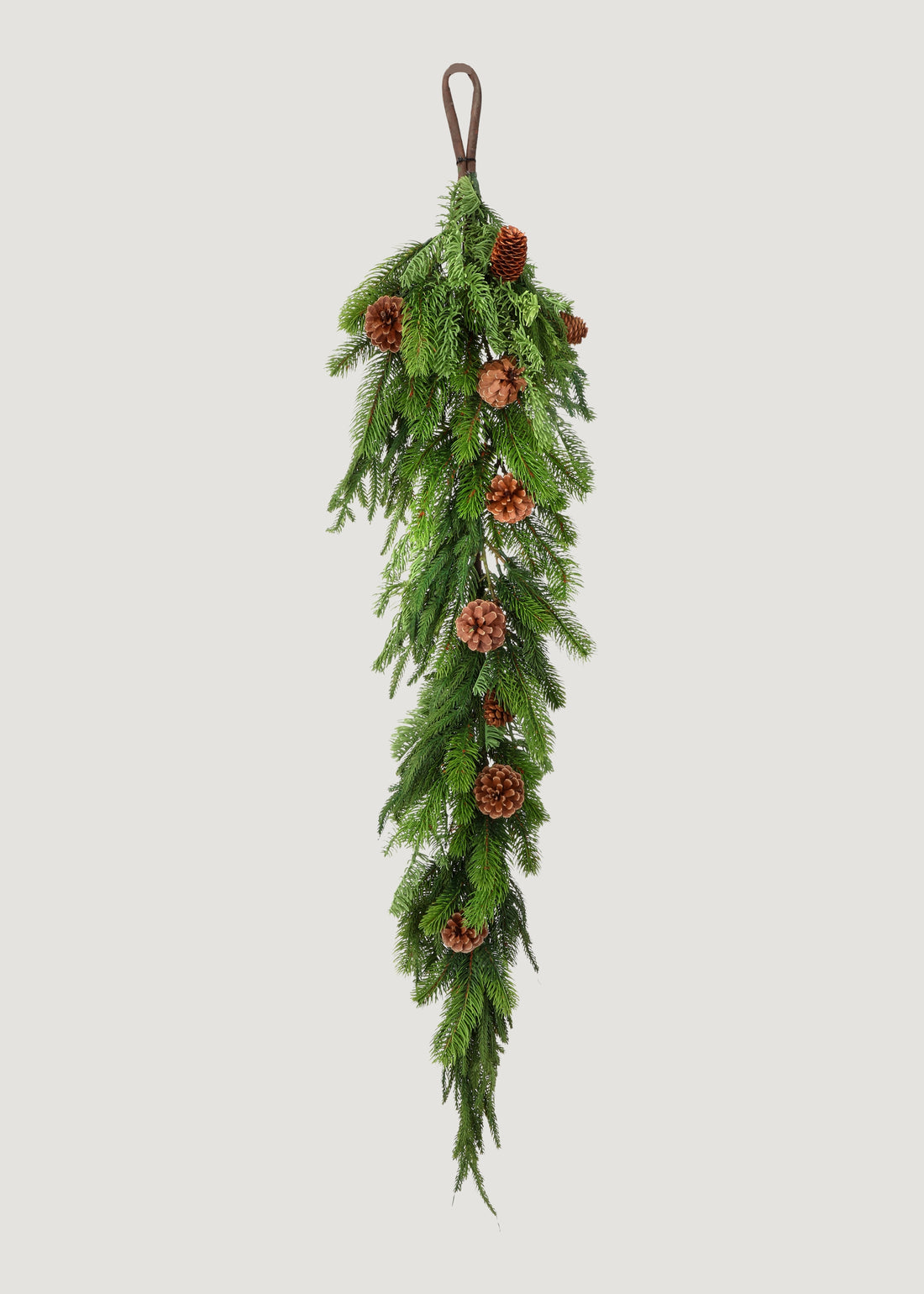 Norfolk Pine and Juniper Garland with Cones