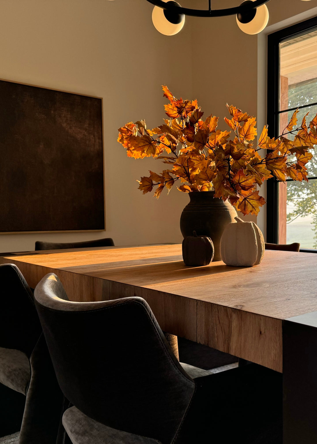 Artificial Maple leaves in Sunlight