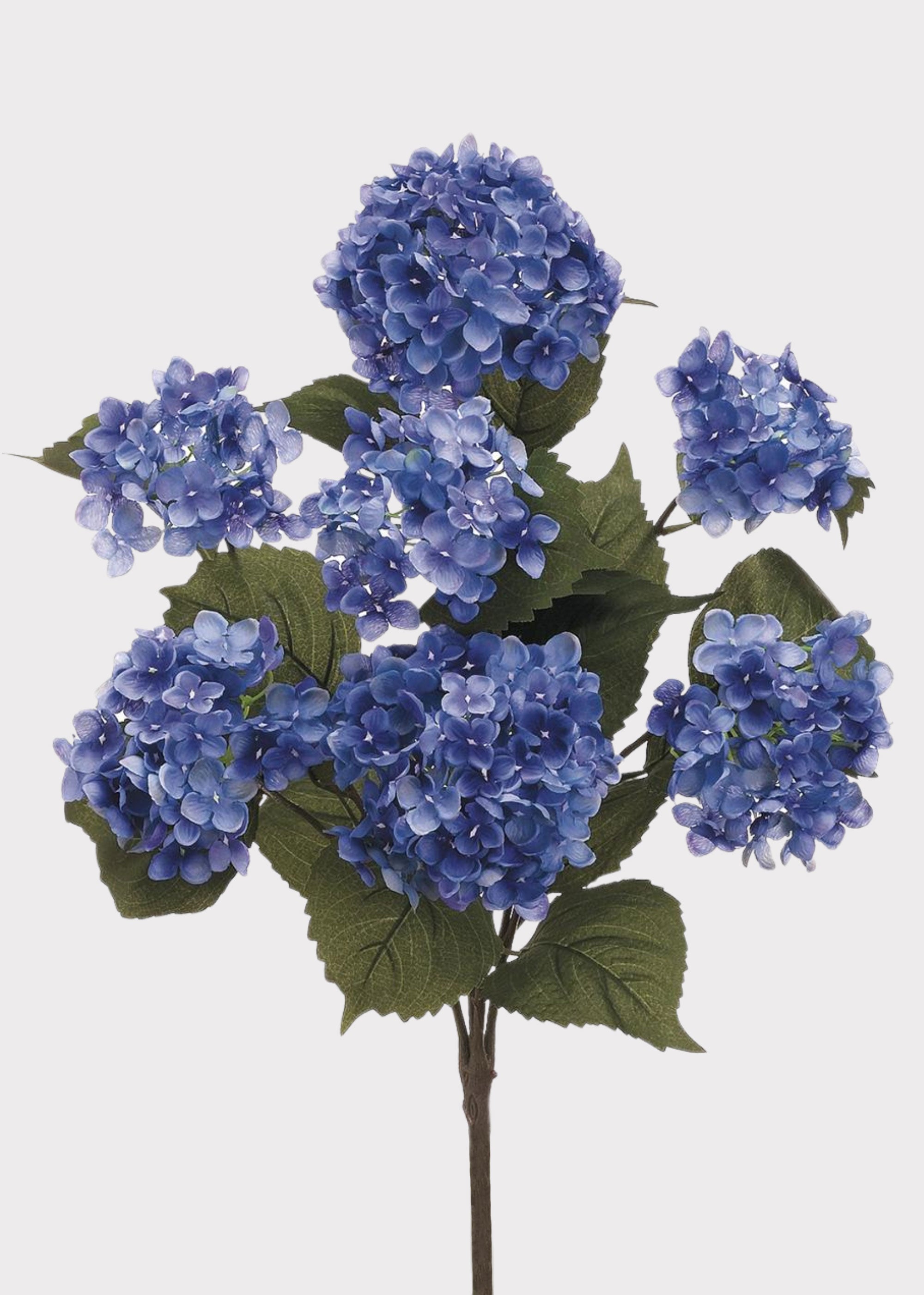 Helio Blue Hydrangea Bush | Artificial Blooming Flowers | Afloral