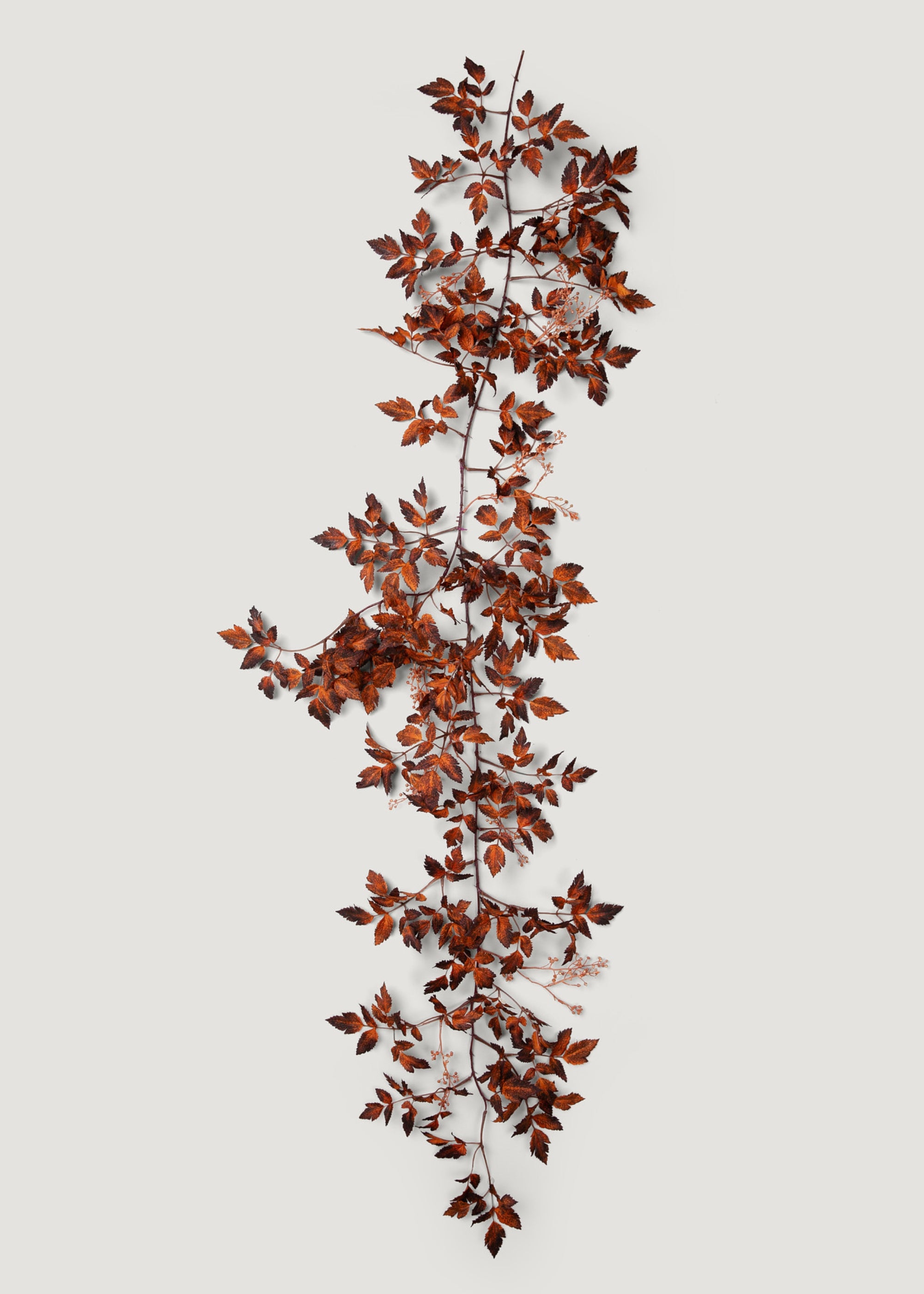 Artificial Cimicifuga Seeded Garland in Fall Brown