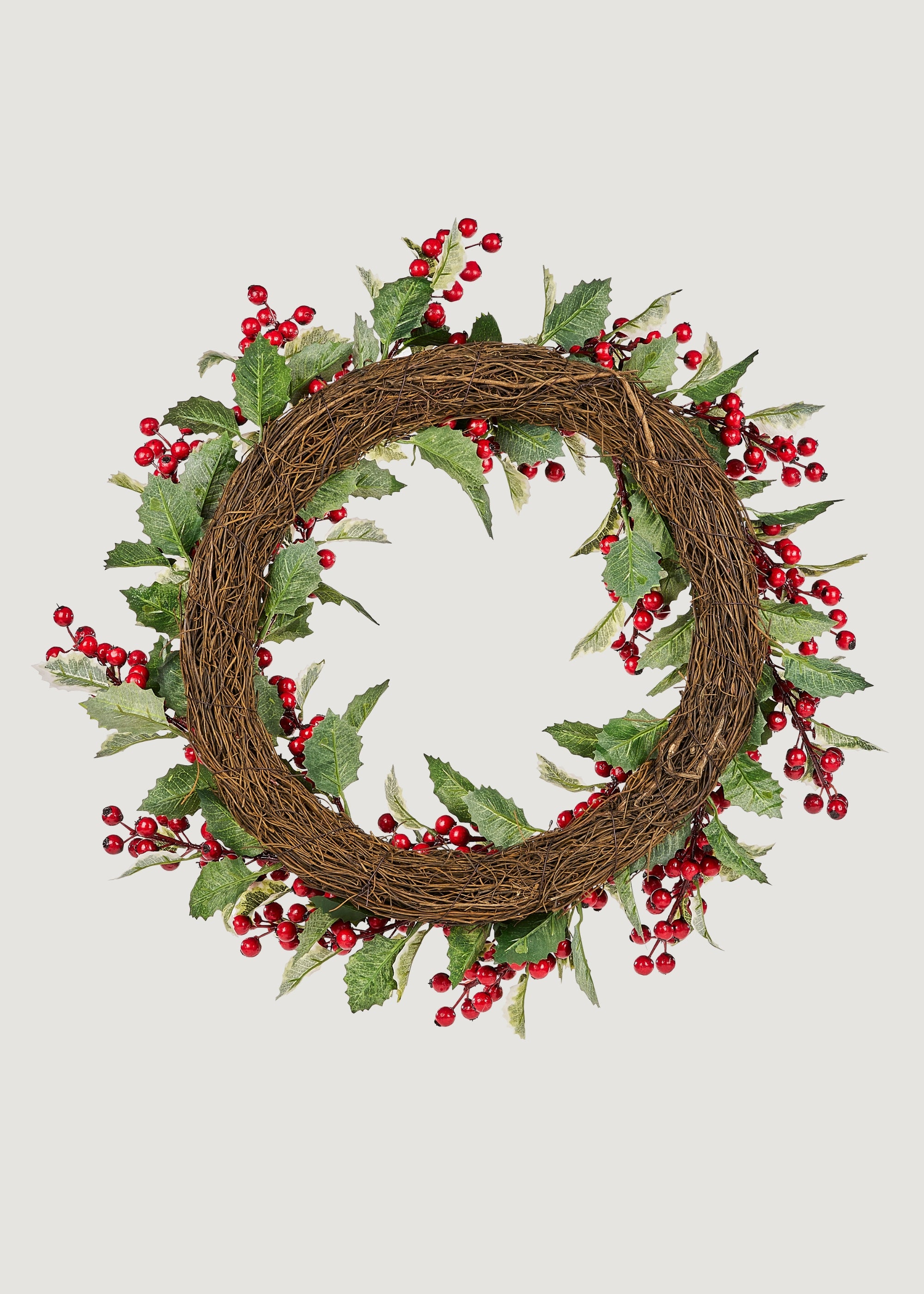 Back of Holly and Berry Wreath