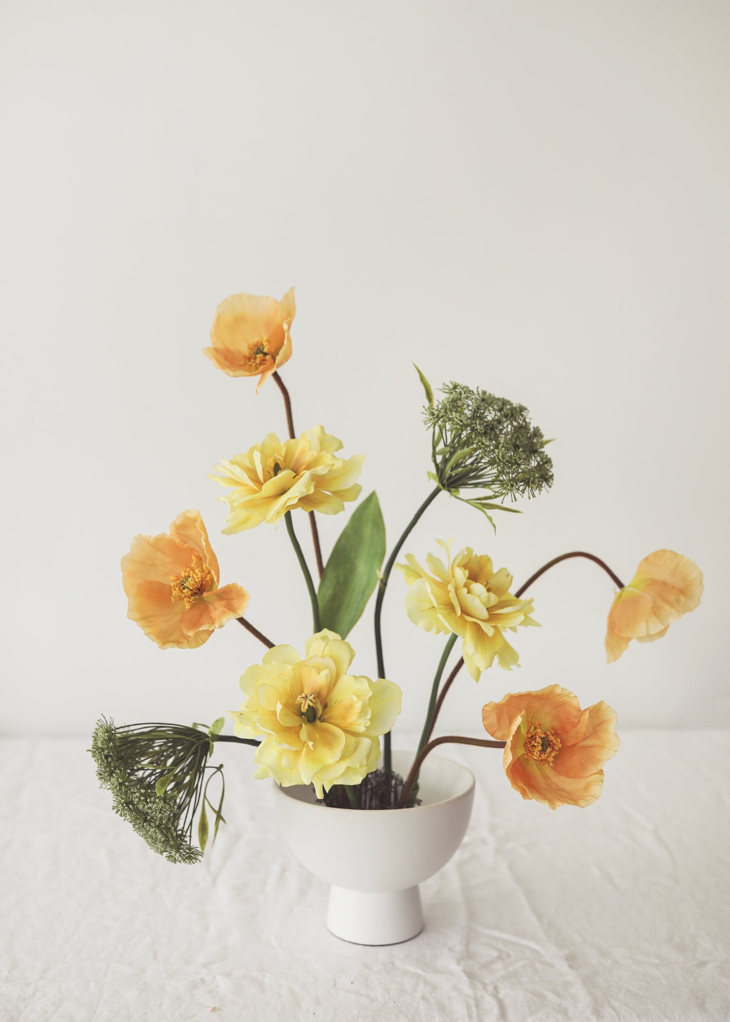 Artificial Poppy and Queen Anne&