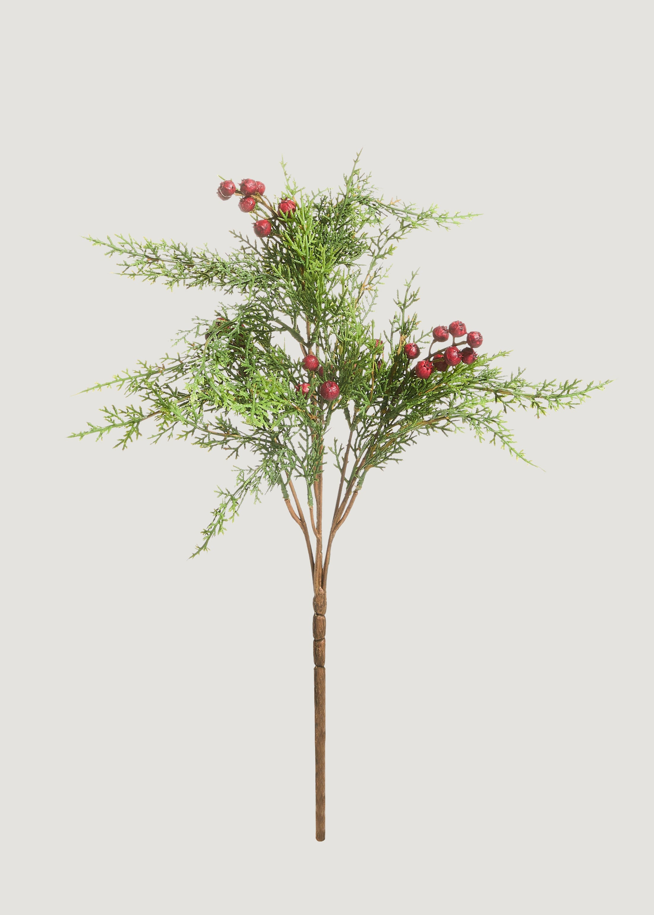 Fake Cedar Branch with Red Berries