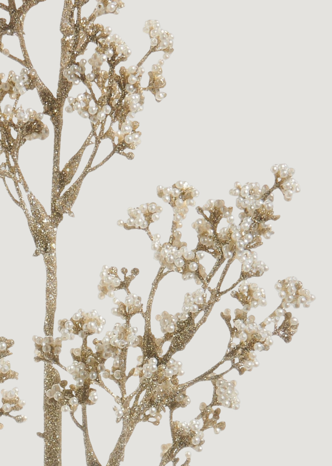 Close-up of Glitter and Pearl Holiday Stem