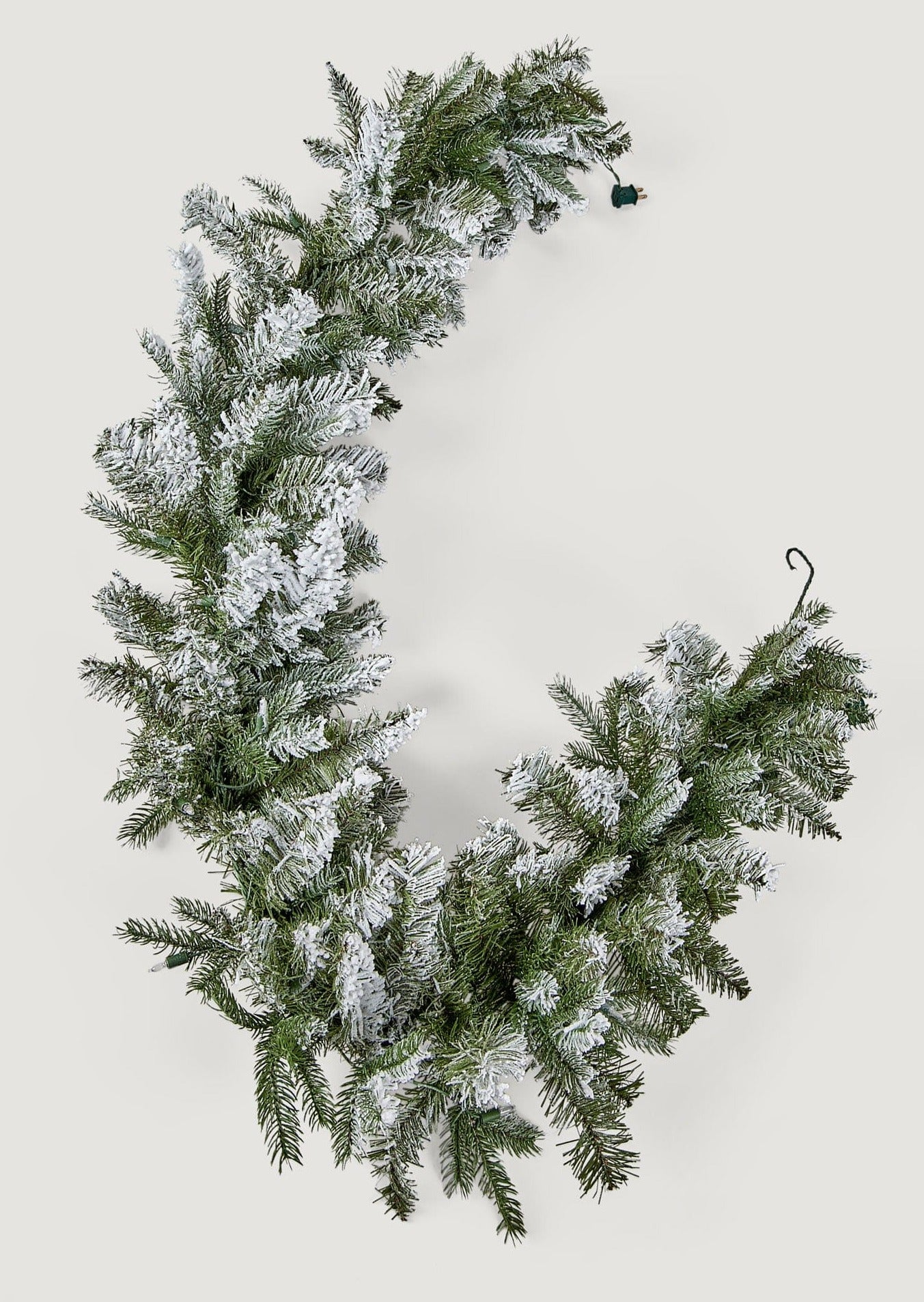 Afloral Winter Decor Faux Frosted Aspen Pre-Lit Garland