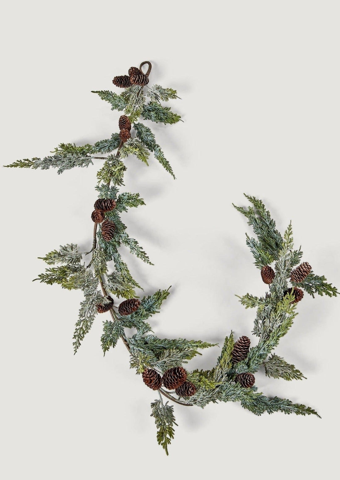 Afloral UV Treated Outdoor Winter Garland with Faux Cedar and Pine Cones