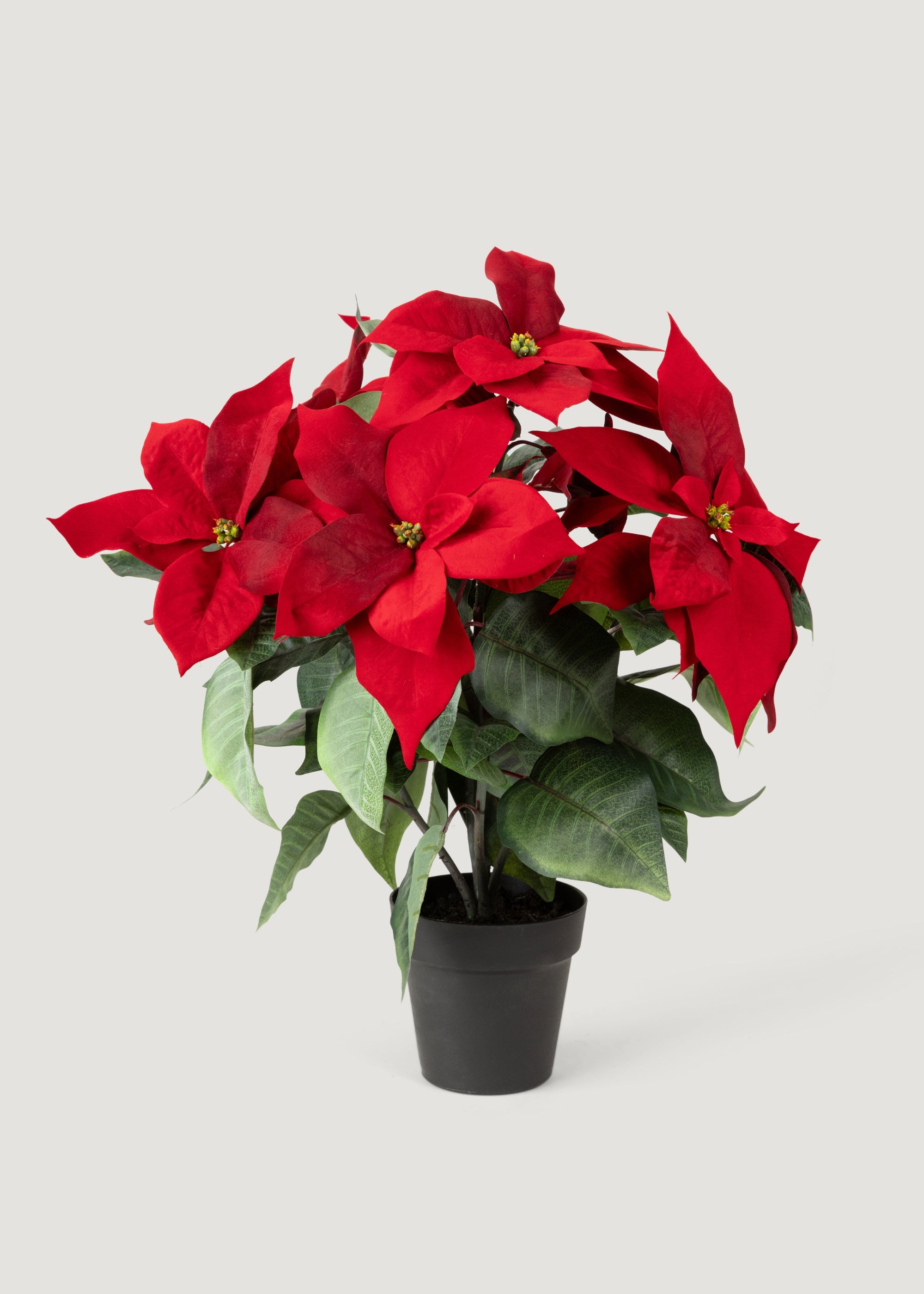 Red Artificial Poinsettia Tree Potted Plant