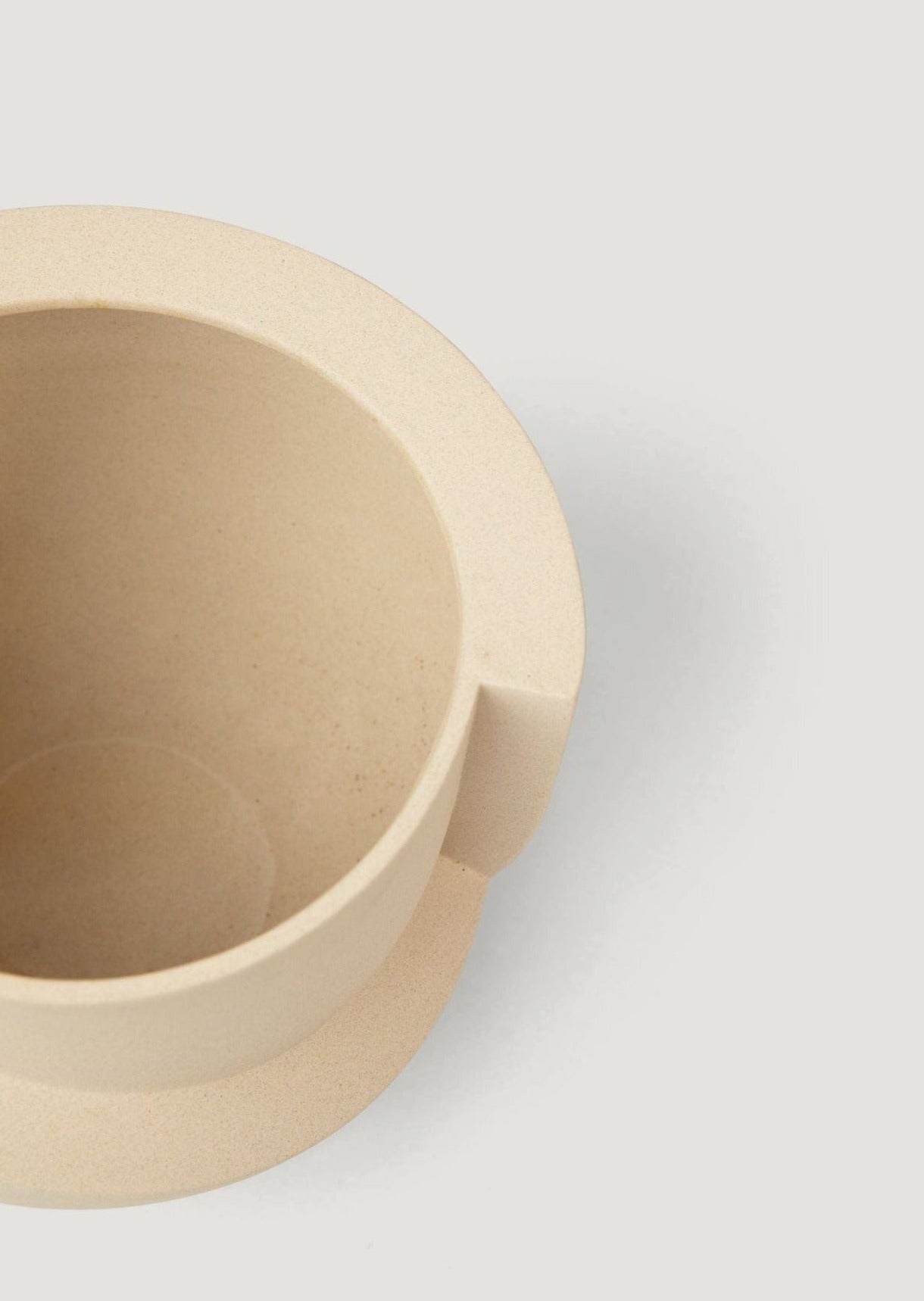 Tabletop Planter Pot in Matte Sand Ceramic