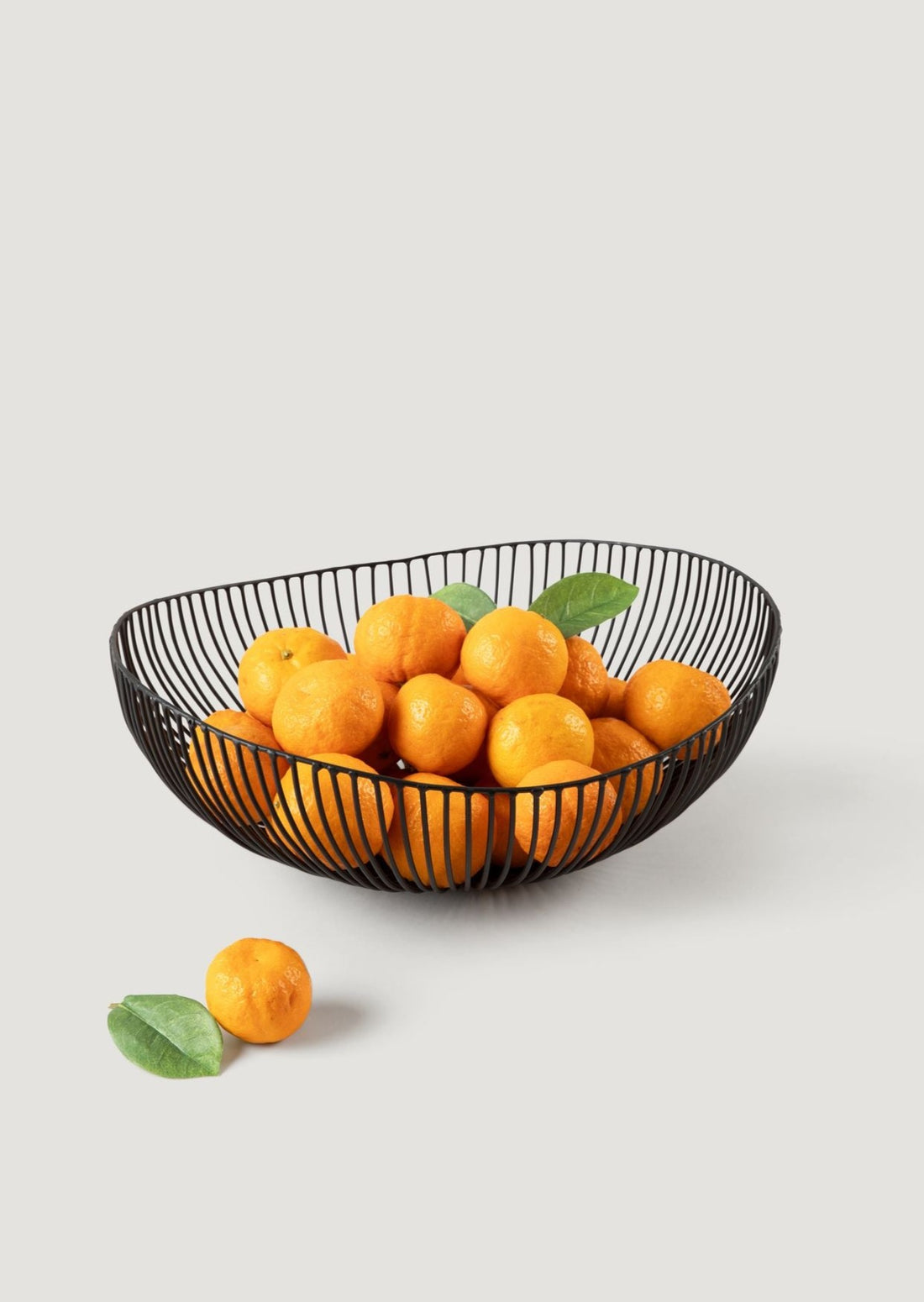 Handcrafted Iron Oval Basket Styled with Oranges
