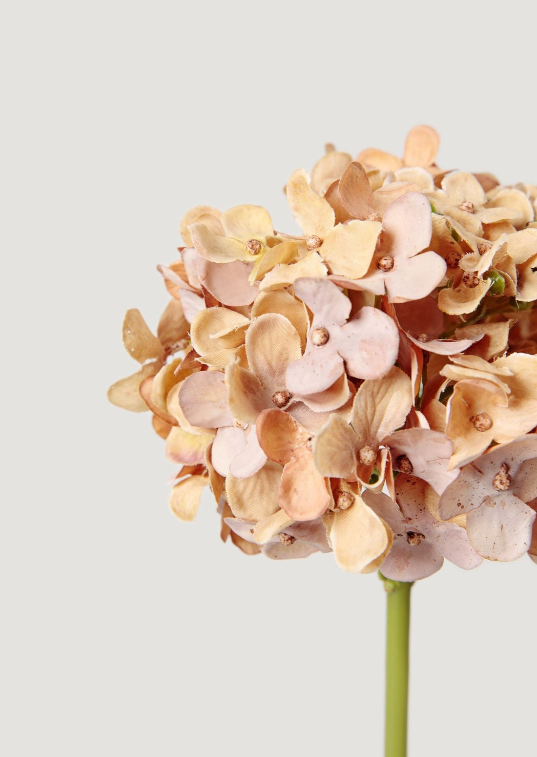 Artificial Fall Flowers Rosy Brown Hydrangea with Dried Look