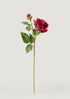 Fuchsia Artificial Blooming Dutch Rose Stem with Bud