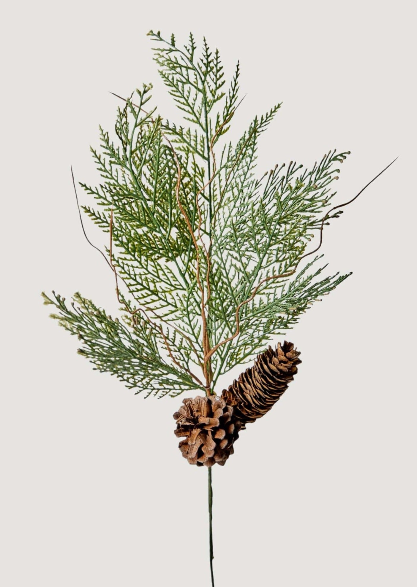 Faux Cedar and Pine Cone Branch - 22
