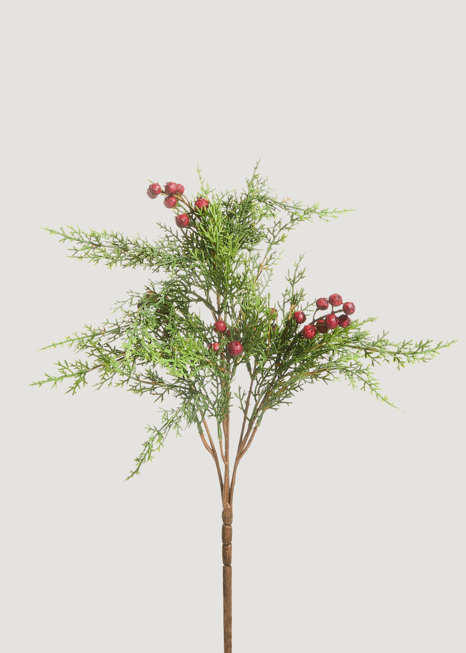 Fake Cedar Branch with Red Berries