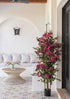 Fake Bougainvilla in a Pot with Trellis for Covered Patio