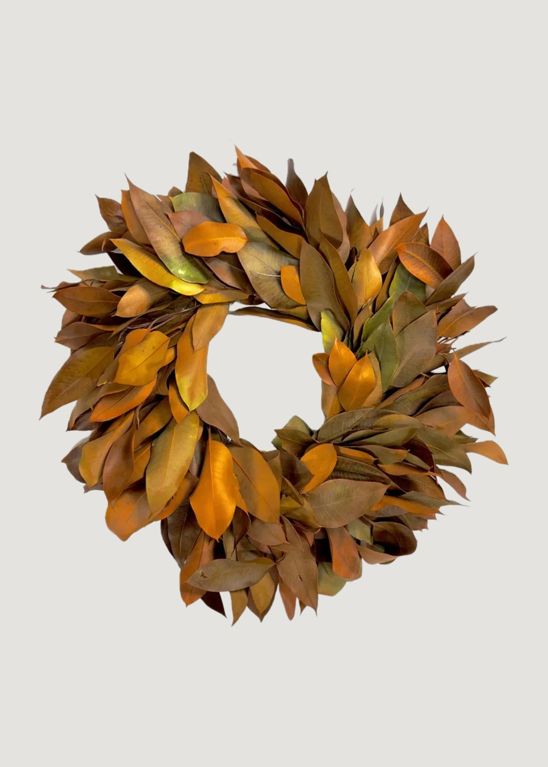 Preserved Eucalyptus Wreath in Autumn Orange