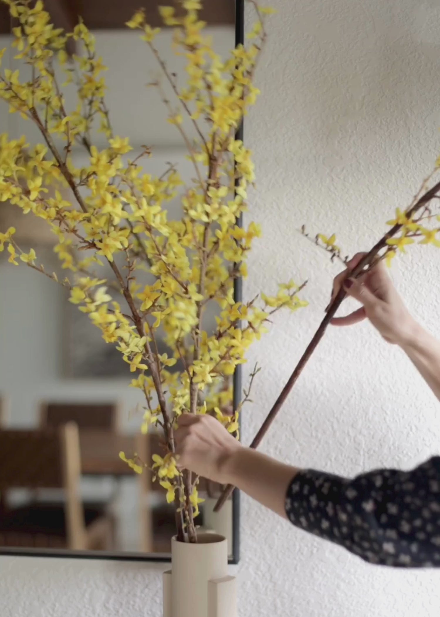 Faux Forsythia Arrangement