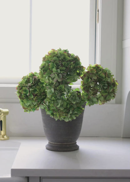Arranging Real Touch Green Hydrangeas